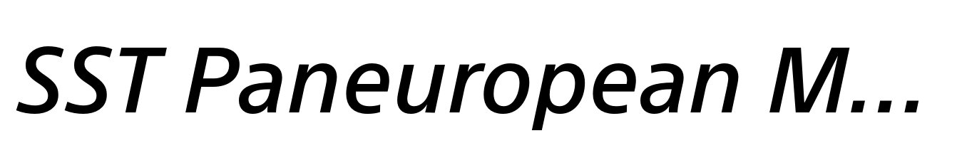 SST Paneuropean Medium Italic